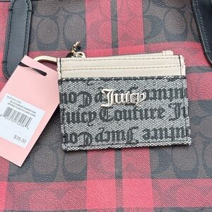 Juicy Couture Card Holder in Black and Tan